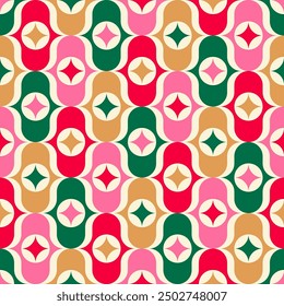 Luxury retro geometric elements pattern design for christmas and new year holidays.