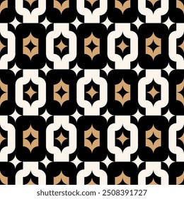 Luxury retro geometric elements pattern background.