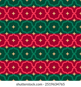 Luxury retro geometric elements with stripes pattern design for christmas and new year holidays.