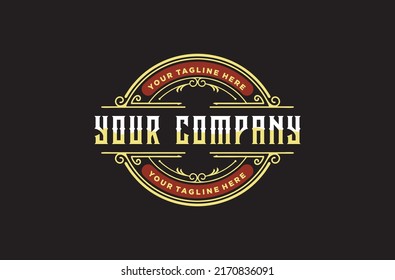 Luxury retro logo vintage Vector