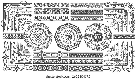 Luxury Retro Ornament Borders and Dividers – Decorative Vector Collection