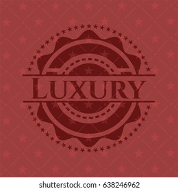 Luxury retro style red emblem