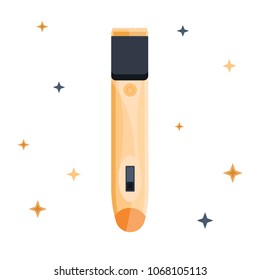 Luxury rich cute sweet gold beige vintage retro hair clipper shaver trimmer grooming beauty saloon shop women female stars barber shop logo Modern flat style vector illustration icon Isolated on white