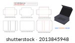 Luxury rigid box, Magnetic Rigid Boxes dieline template and 3D box