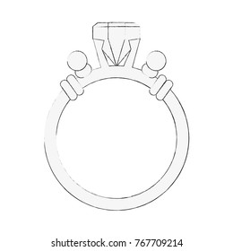 Luxury ring with diamond