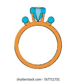 Luxury ring with diamond