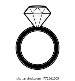 Luxury ring with diamond
