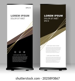Luxury Roll up banner vertical template design, for brochure, business, flyer, infographics. modern x-banner and flag-banner advertising. vector illustration