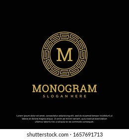 Luxury Roman Ornament Logo.modern Design.vector Illustration Concept 