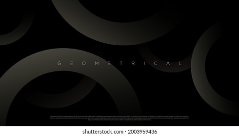 Luxury round background design for website, poster, brand identity, brochure, presentation template etc. with futuristic premium geometric shapes. Vector EPS