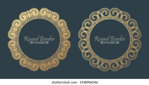 Luxury round border frame design