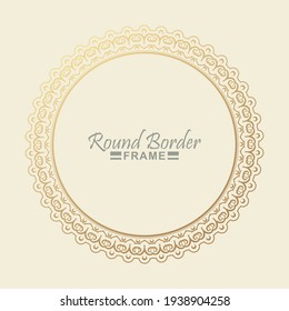 Luxury round border frame design