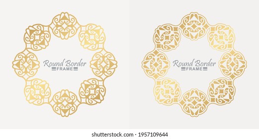 Luxury round border frame design
