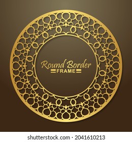 Luxury round border frame design