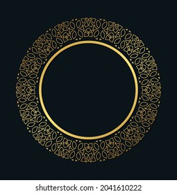 Luxury round border frame design