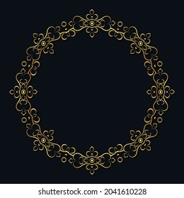 Diseño de marco de borde redondo de lujo