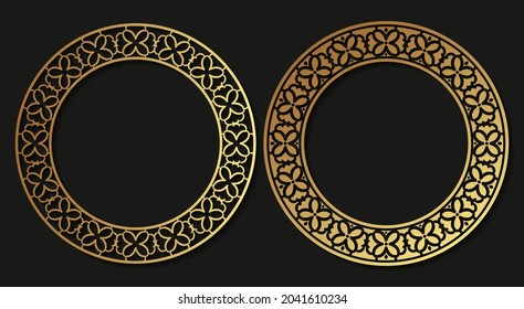 Luxury round border frame design