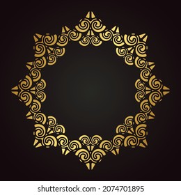 Luxury round border frame design