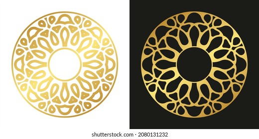 Luxury round border frame design