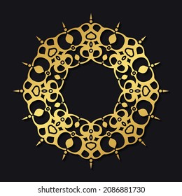 Luxury round border frame design