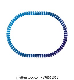 Luxury round or elliptic frame with empty copy-space, classic heraldic blank circular shape created as rope design. Retro style label.