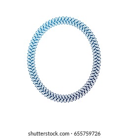 Luxury round frame with empty copy-space, classic heraldic blank circular shape created as rope design. Retro style label.