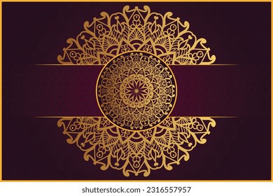 Luxury round shapes ornament mandala design background template.