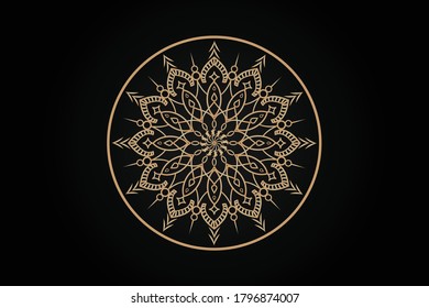 Luxury rounded mandala design art