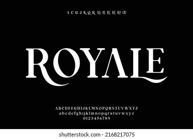 Luxury rounded serif font vector with alternate and ligature