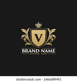 Luxury Royal Alphabetic Heraldry Logo Template