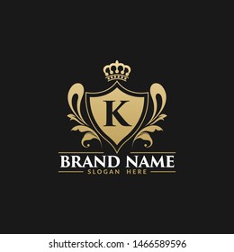 Luxury Royal Alphabetic Heraldry Logo Template Stock Vector (Royalty ...