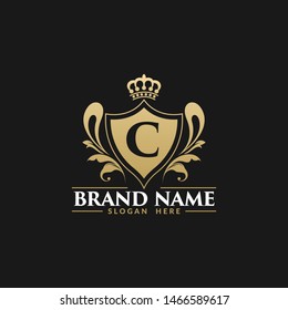 Luxury Royal Alphabetic Heraldry Logo Template