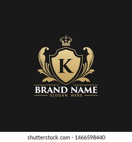 Luxury Royal Alphabetic Heraldry Logo Template Stock Vector (Royalty ...
