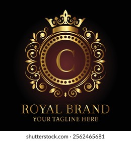 Luxury Royal Brand Logo C Design for Premium Businesses and Elegant Branding  
