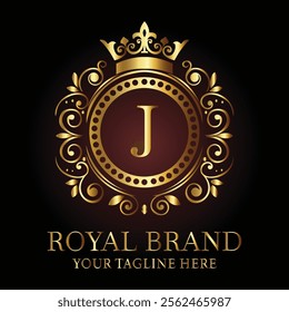 Luxury Royal Brand Logo J Design for Premium Businesses and Elegant Branding  
