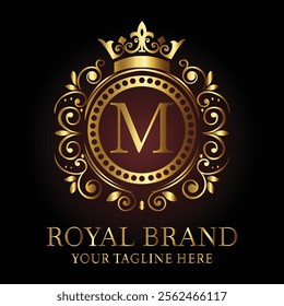 Luxury Royal Brand Logo M Design for Premium Businesses and Elegant Branding  
