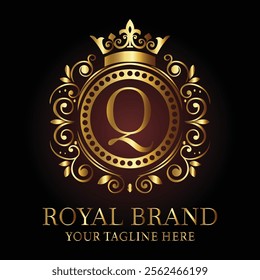 Luxury Royal Brand Logo Q Design for Premium Businesses and Elegant Branding  
