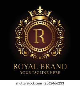 Luxury Royal Brand Logo R Design for Premium Businesses and Elegant Branding  
