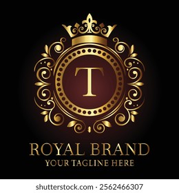 Luxury Royal Brand Logo T Design for Premium Businesses and Elegant Branding  
