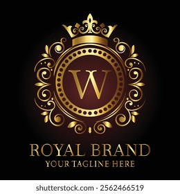 Luxury Royal Brand Logo W Design for Premium Businesses and Elegant Branding  
