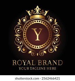 Luxury Royal Brand Logo Y Design for Premium Businesses and Elegant Branding  
