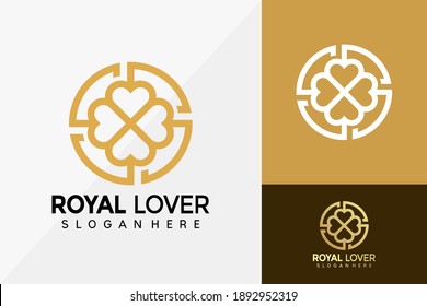 Luxury Royal Clover Logo Design, Brand Identity logos vector, modern logo, Logo Designs Vector Illustration Template