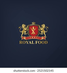 A luxury royal food logo should exude sophistication and opulence, capturing the essence of high-end dining and exquisite culinary experiences. Incorporating regal elements like a crown, ornate flouri