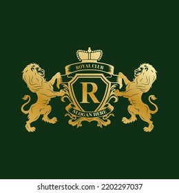 Luxury Royal King Letter R Crest Stock Vector Royalty Free Shutterstock