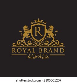 Luxury Royal Lion Logo Design