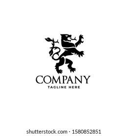 Luxury Royal Liones Heraldic Logo