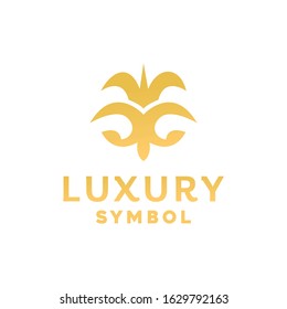 Luxury Royal logo design vector template with flat color Concept style. Classic Symbol and ornament icon for jewelry, fashion, boutique, Company And Business.
