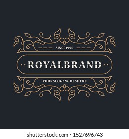 Luxury Royal Logo Template Elegant Ornament for Restaurant, Royalty, Boutique, Cafe, Hotel, Heraldic, Jewelry, Fashion and other vector illustration