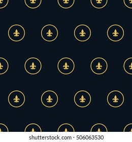 Luxury Royal Seamless Repeat Golden Pattern Wallpaper Lys Flower