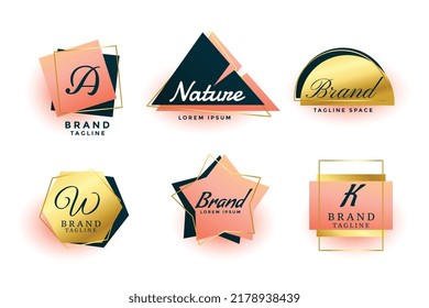 luxury royal wedding logo monogram set of six